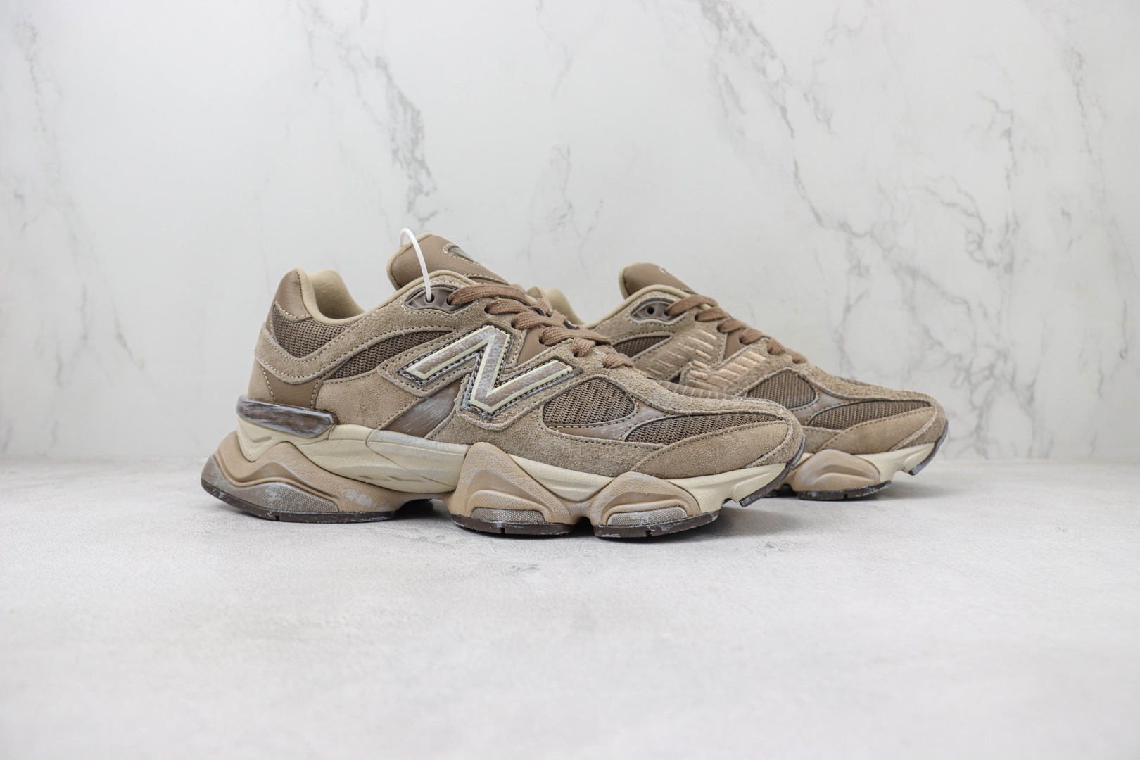 P240纯原New Balance NB 9060新百伦复古休闲运动慢跑鞋 U9060PB驼色 做旧 脏脏鞋 U9060PB