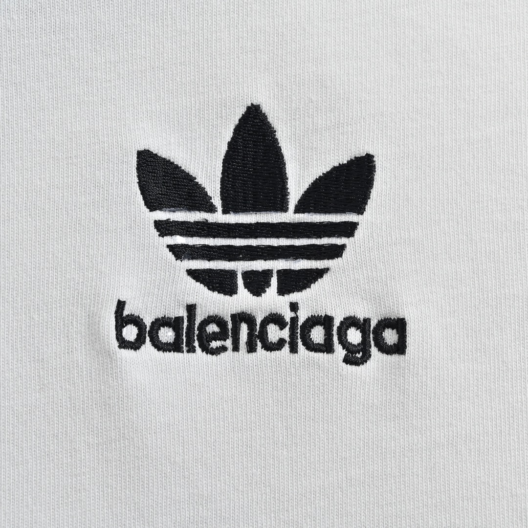 Balenciaga/巴黎世家&三叶草 三杠落肩短袖