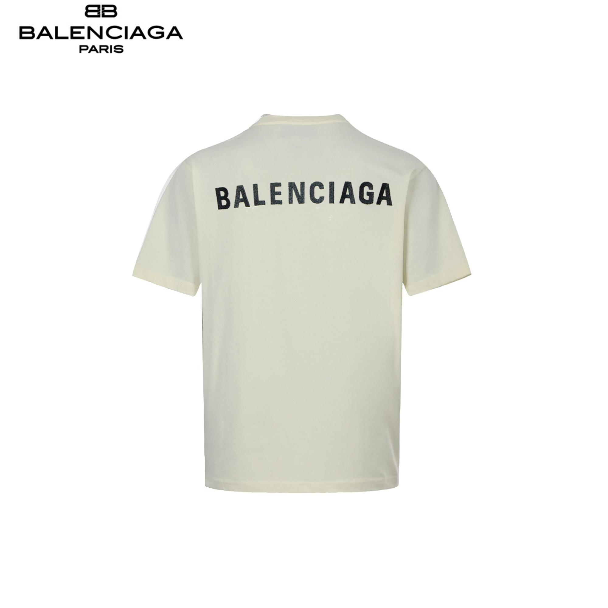 Balenciaga/巴黎世家 前后刺绣短袖-米白