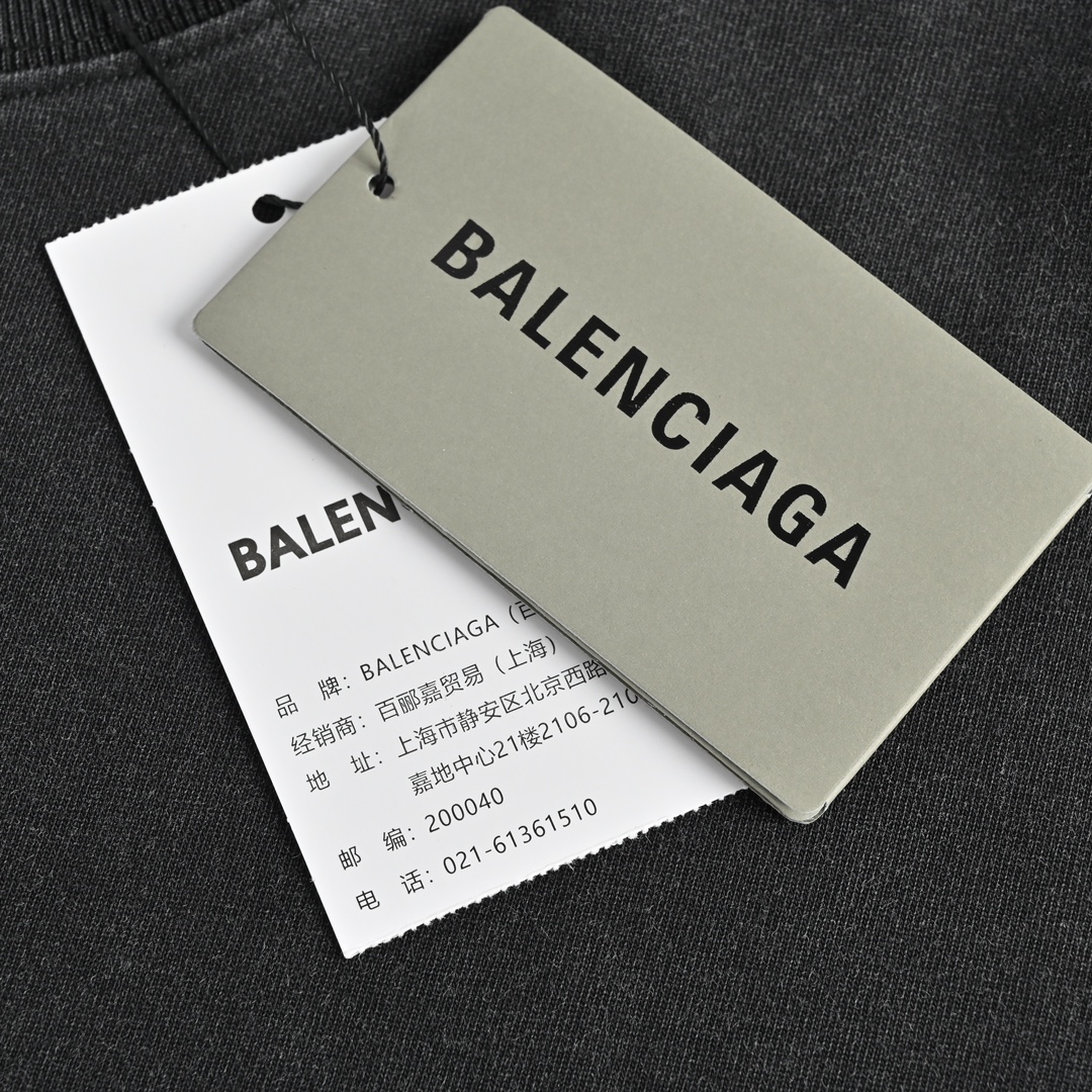 Balenciaga/巴黎世家 经典水洗做旧款短袖