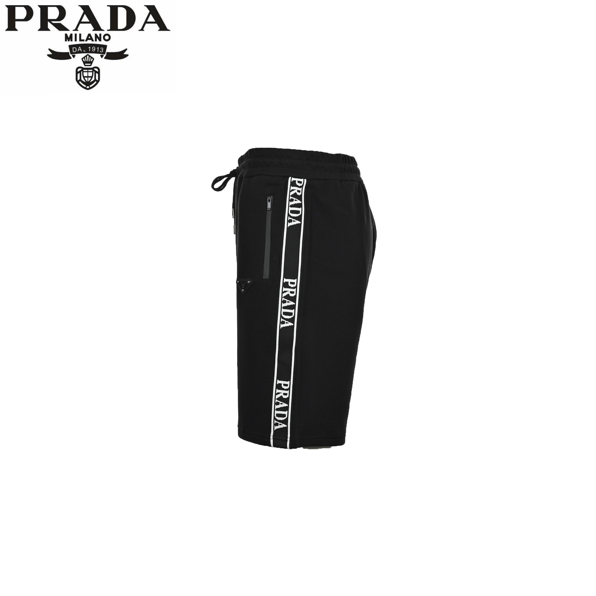 Prada/普拉达24FW串标 织带串标LOGO短裤