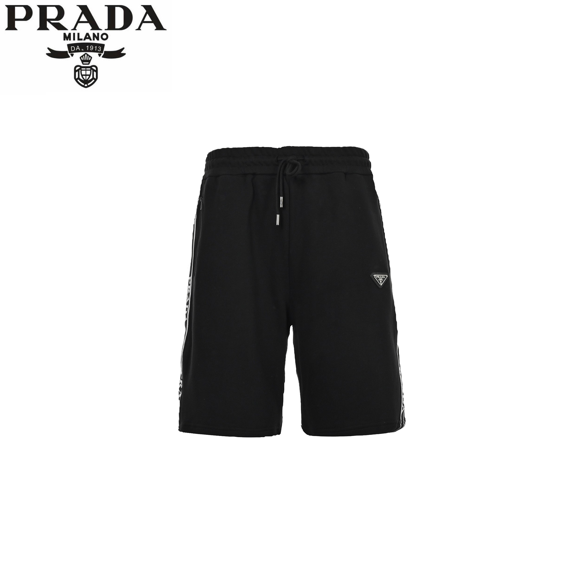 Prada/普拉达24FW串标 织带串标LOGO短裤