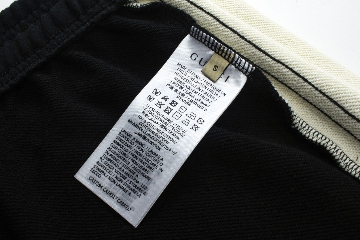 Gucci/古驰 24FW 蛇纹串标短裤 明星同款双G织带蛇纹短裤