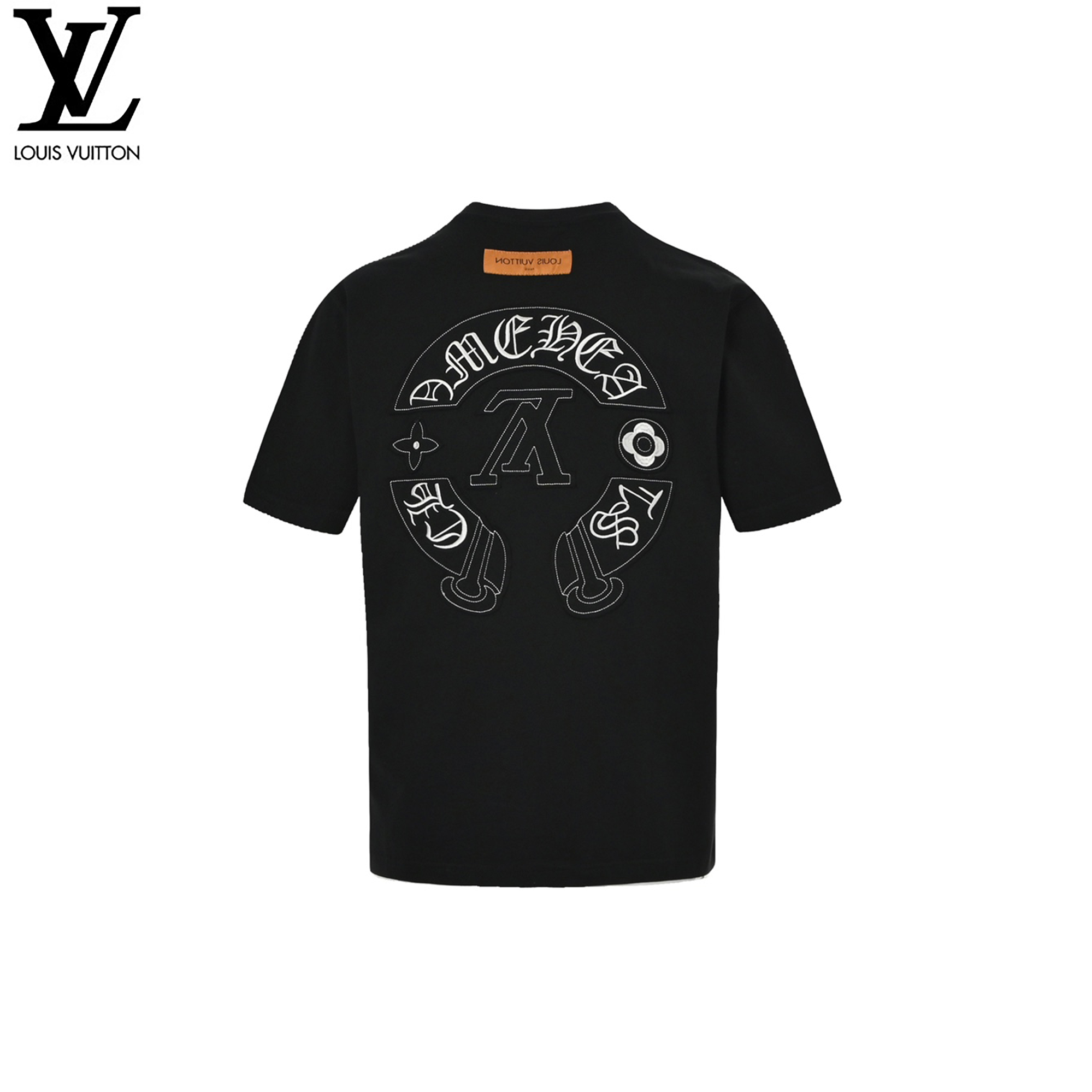 Louis Vuitton&克罗心联名款 前后绣花LOGO短袖