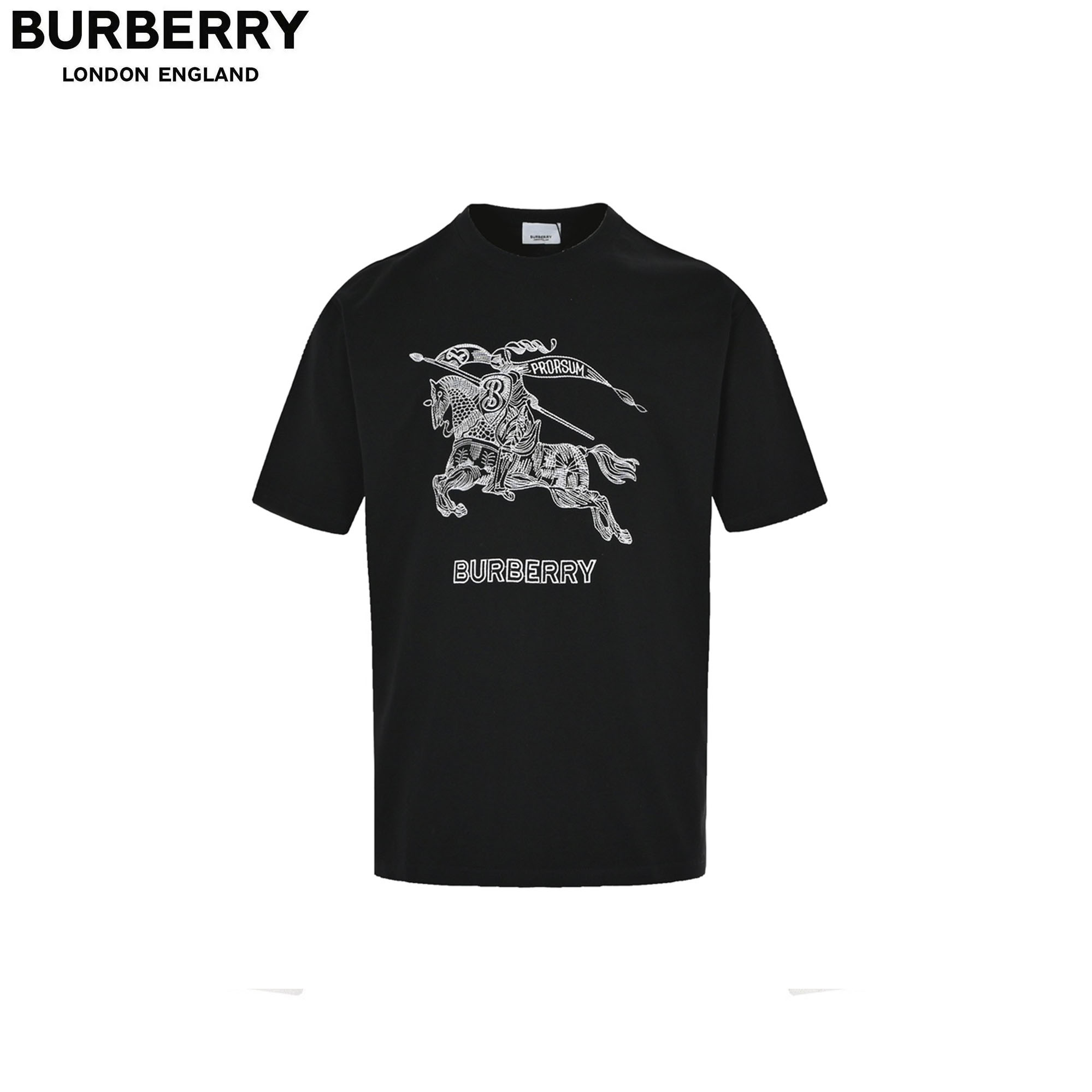 巴宝莉/Burberry刺绣绣花LOGO战马 短袖