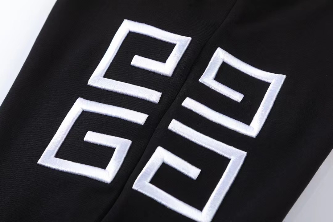 GIVENCHY/纪梵希绣花4GLOGO长裤 特订双面面料贴布绣花标识刺绣