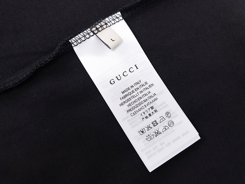 Gucci/古驰 24ss 贴布玩偶熊 短袖 采用32支双纱 260克重面料 进口针织针梳棉进行制作