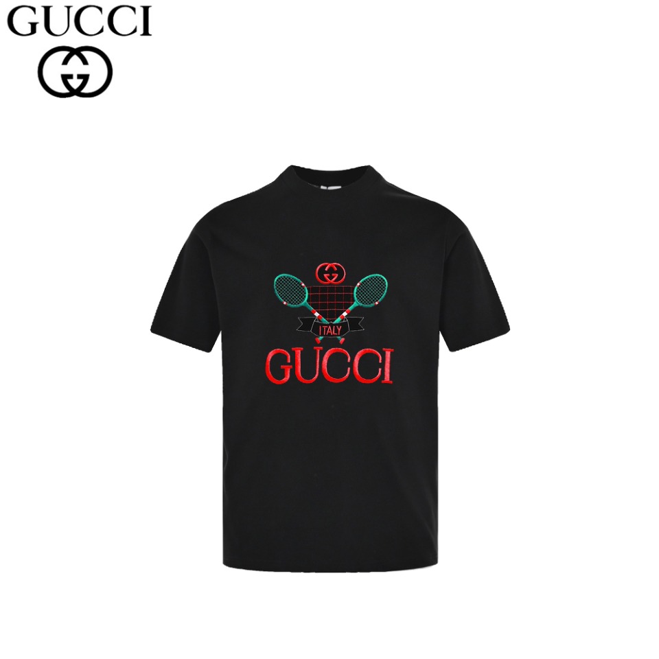 Gucci/古驰 24FW 网球拍绣花短袖