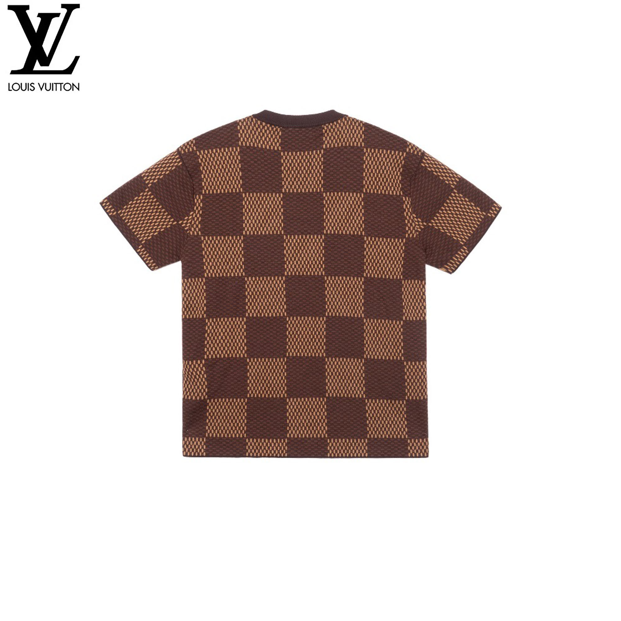 Louis Vuitton/路易威登&施华洛世奇水钻棋盘短袖