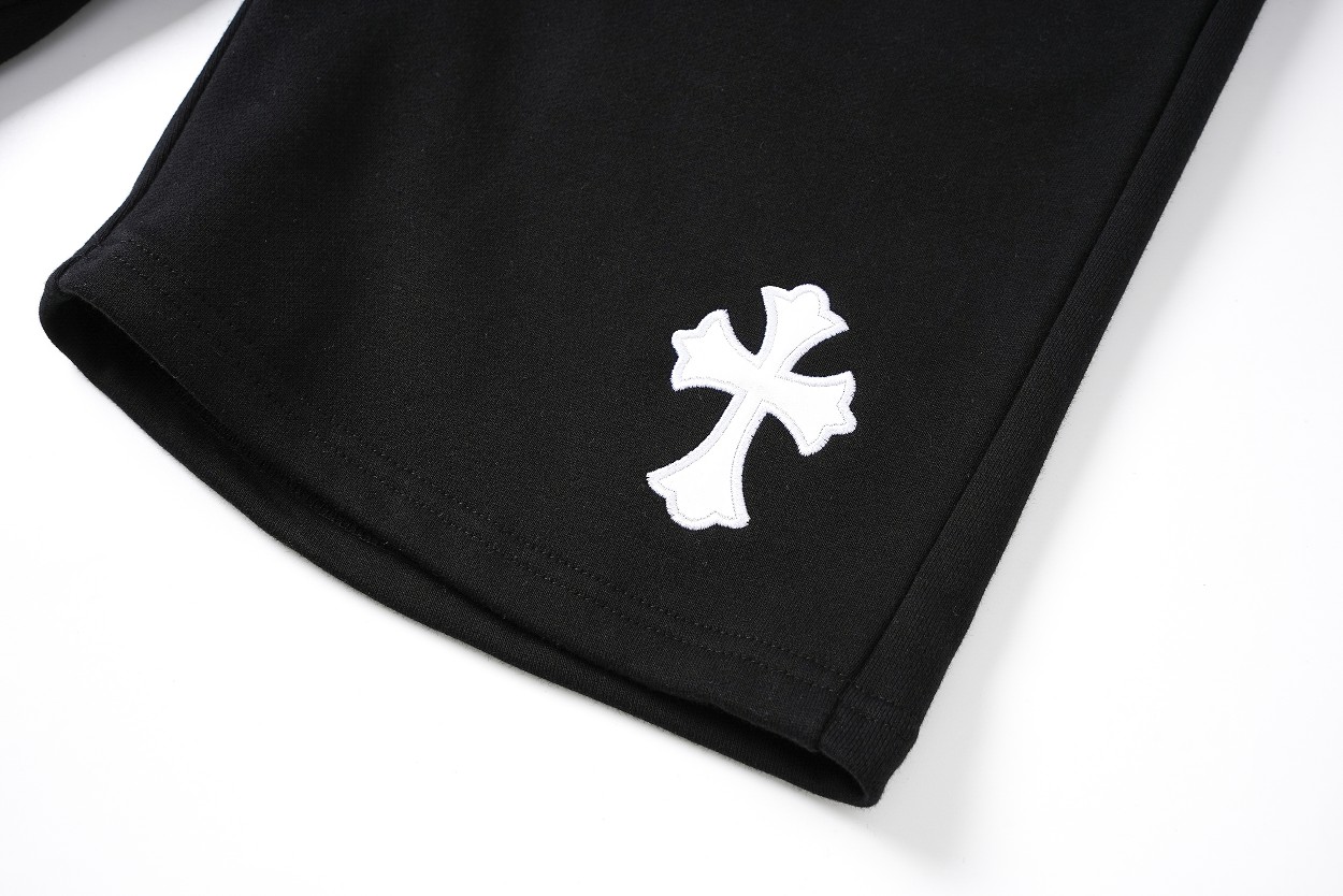 Chrome Hearts/克罗心 贴布绣花短裤 灰色 黑色