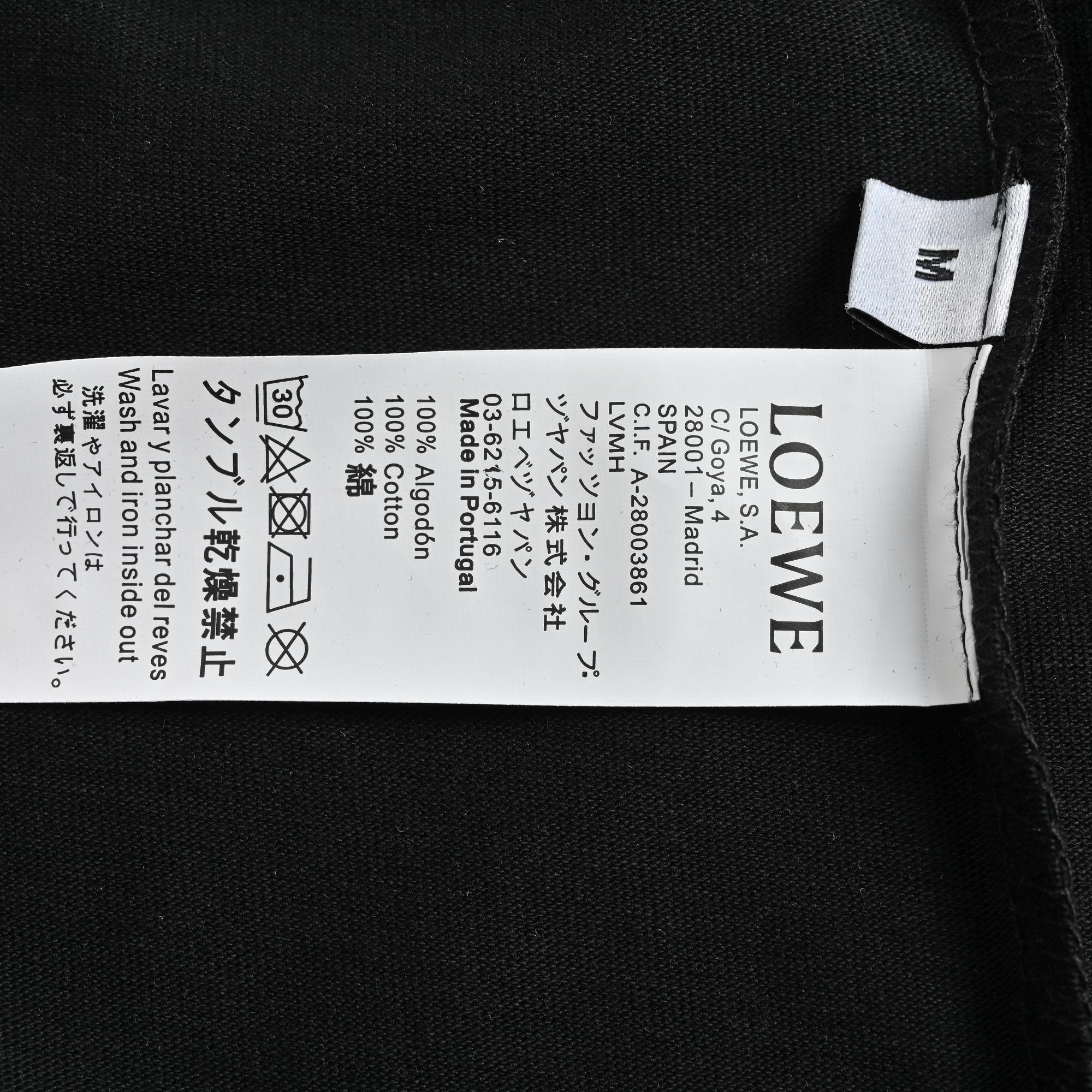 LOEWE/罗意威 哈尔的移动城堡火焰短袖 罗意威L0EWE x 哈尔的移动城堡联名 卡西法火焰刺绣口袋短袖T恤