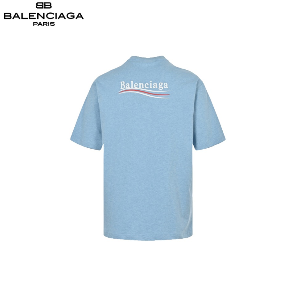 Balenciaga/巴黎世家 雾霾蓝经典可乐短袖