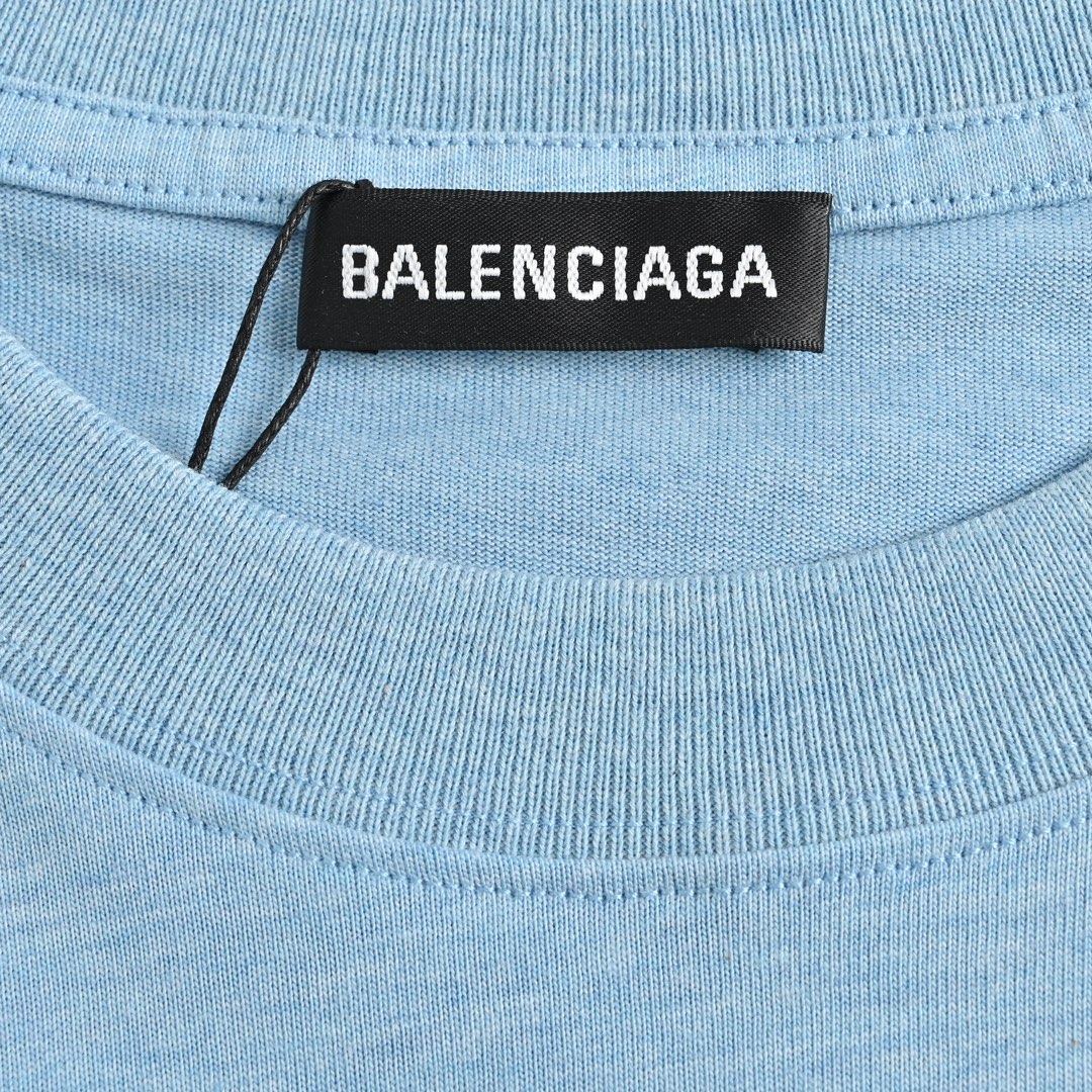 Balenciaga/巴黎世家 雾霾蓝经典可乐短袖