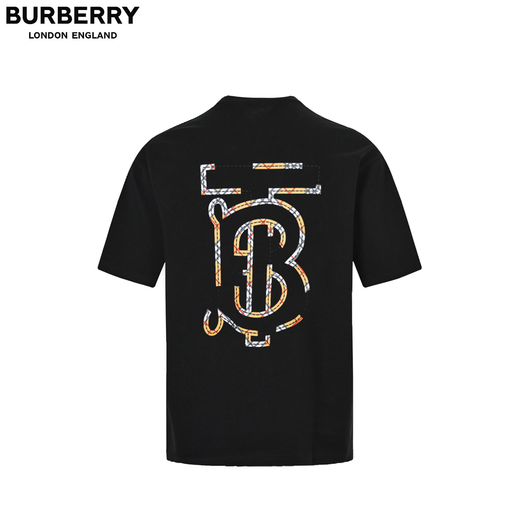 Burberry/巴宝莉 前后字母撞色绣花短袖T恤