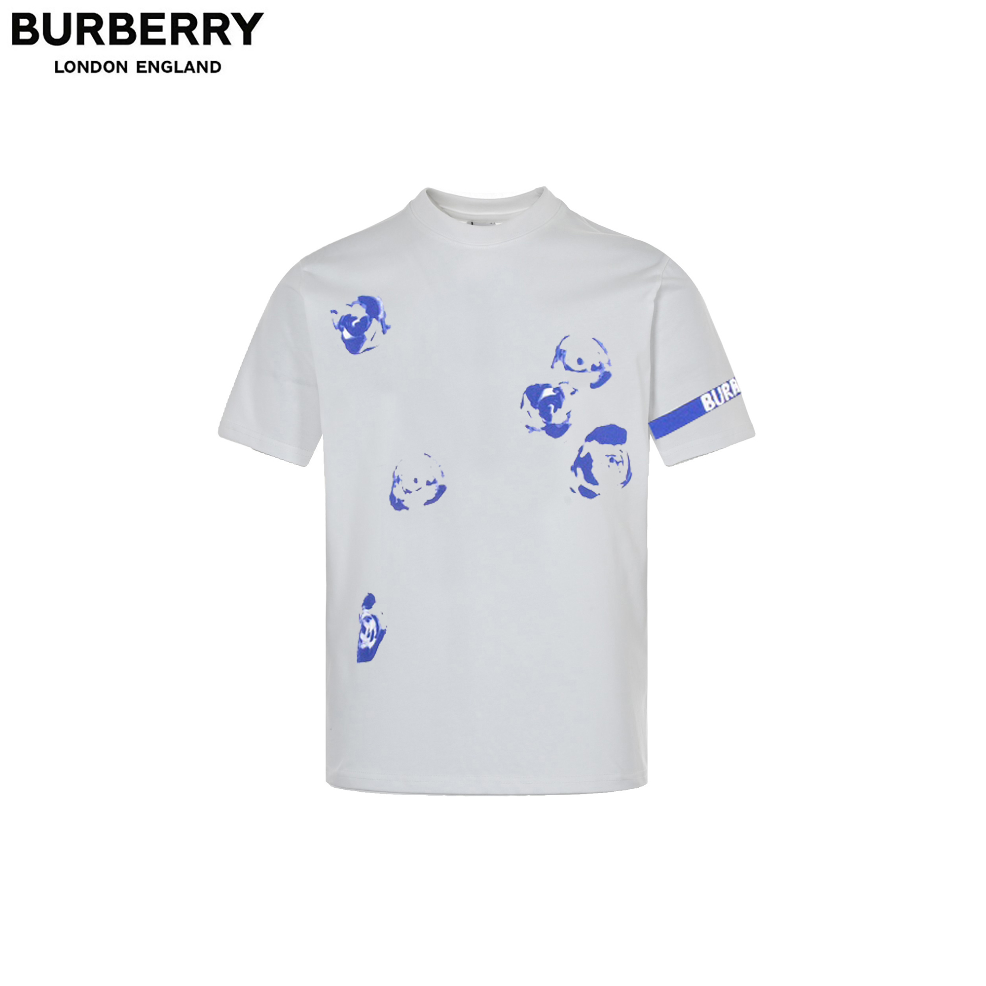 巴宝莉/Burberry 2024ss玫瑰花朵印花短袖T恤