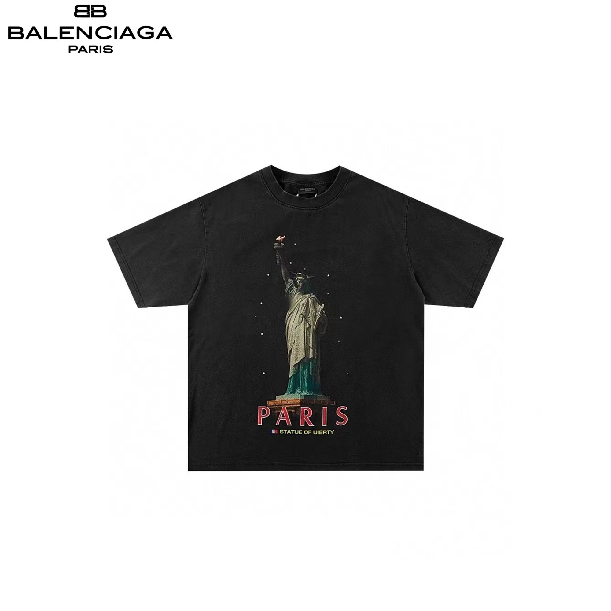 Balenciaga/巴黎世家 24FW做旧自由女神短袖