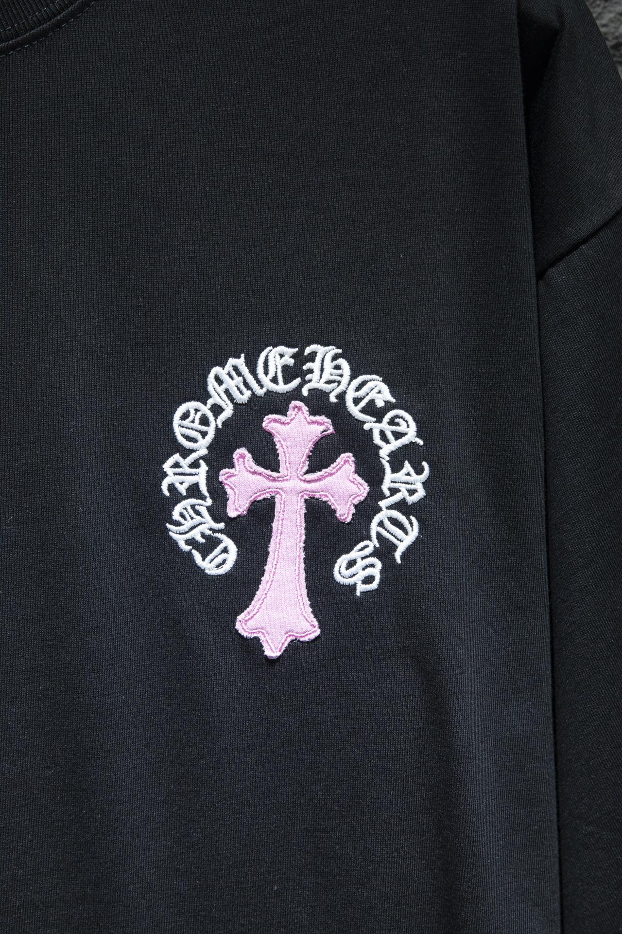 Chrome Hearts/克罗心幻彩绣花贴布短袖