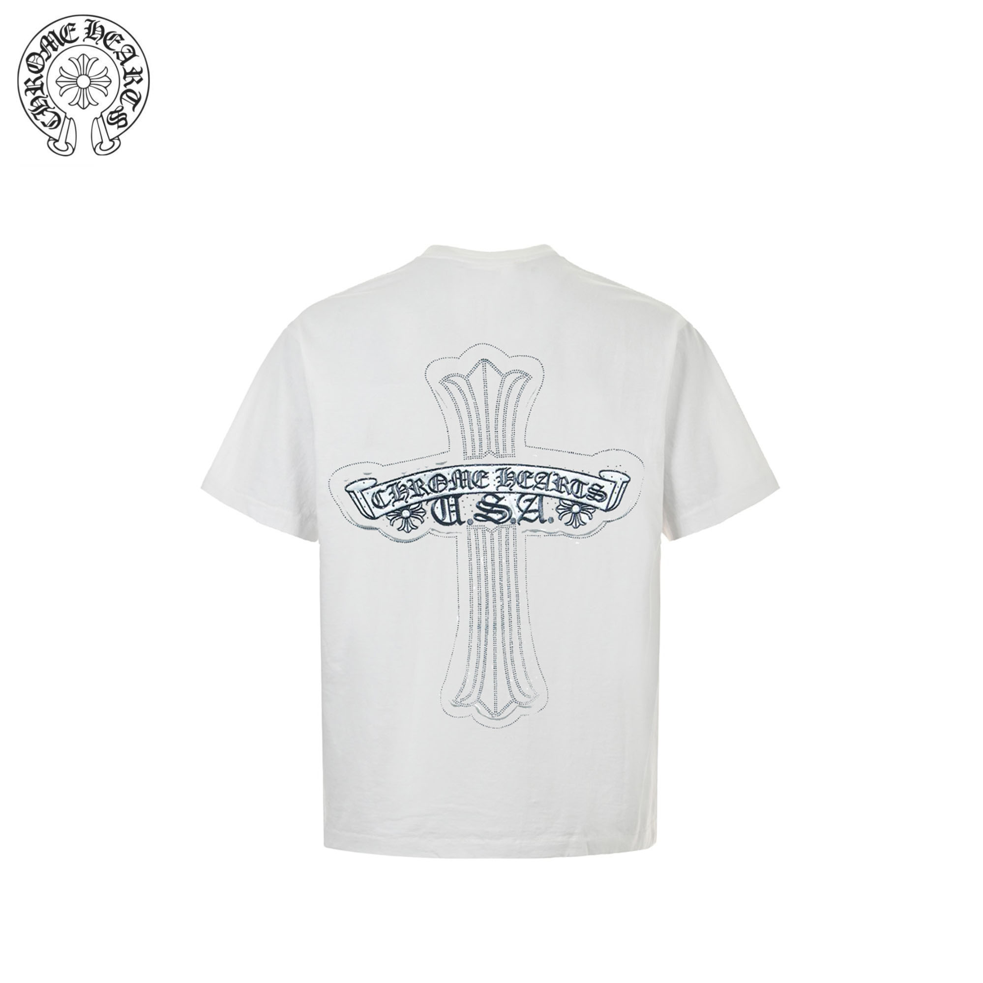 160 Chrome Hearts/克罗心 24FW 前后绣花文短袖