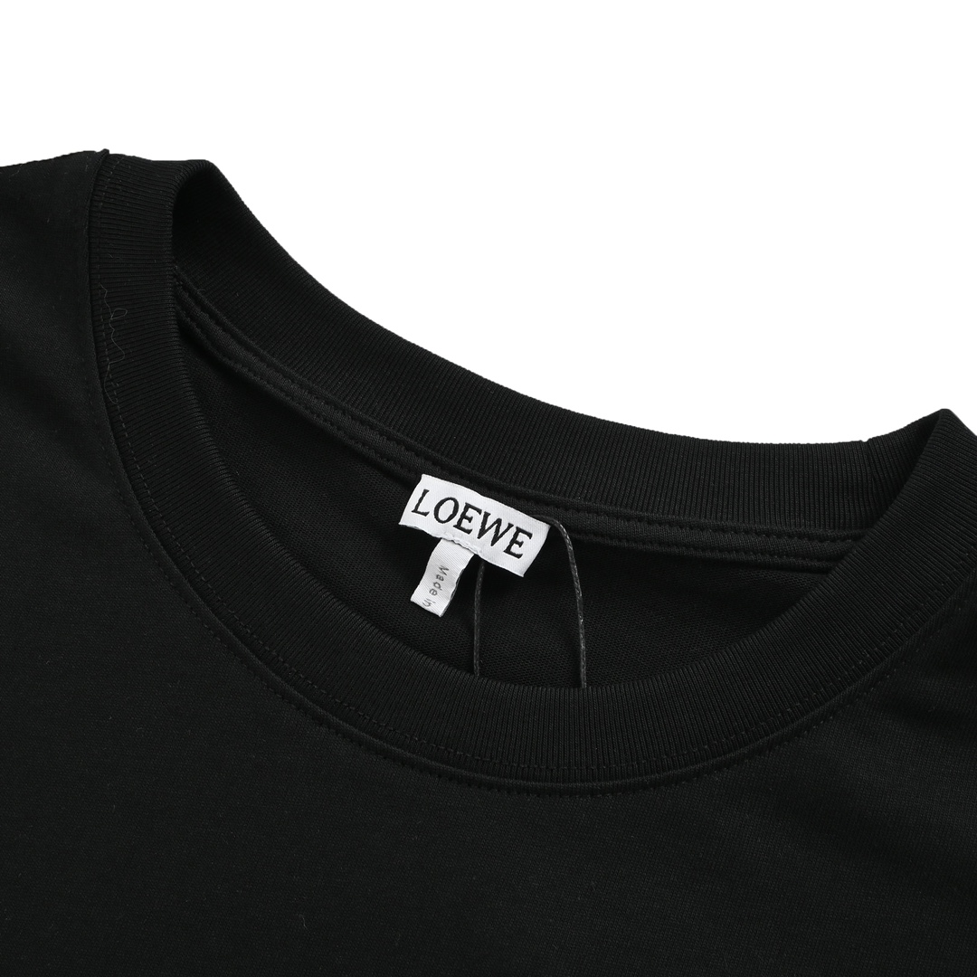 Loewe/罗意威 拼接织带绣花短袖