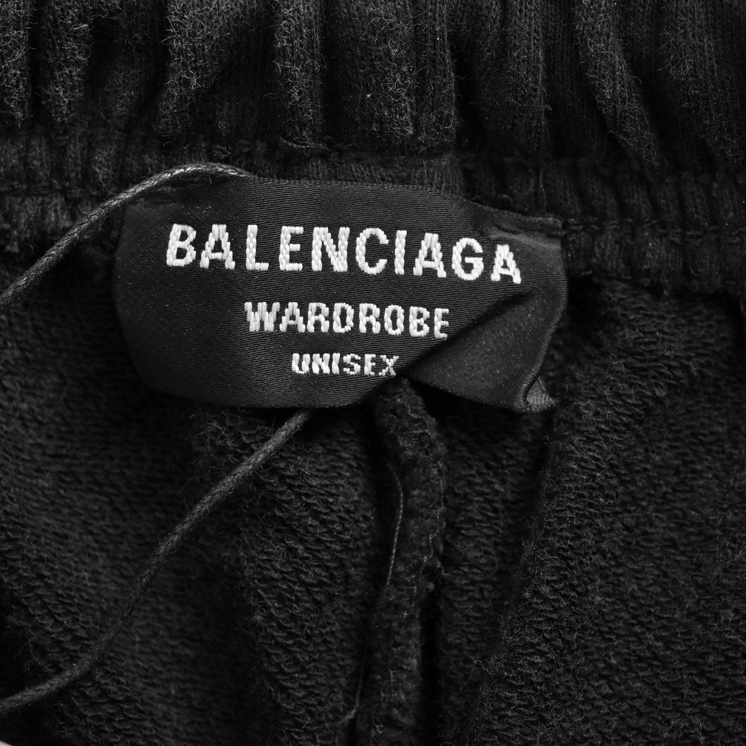 Balenciaga/巴黎世家 曼联徽标做旧破洞短裤