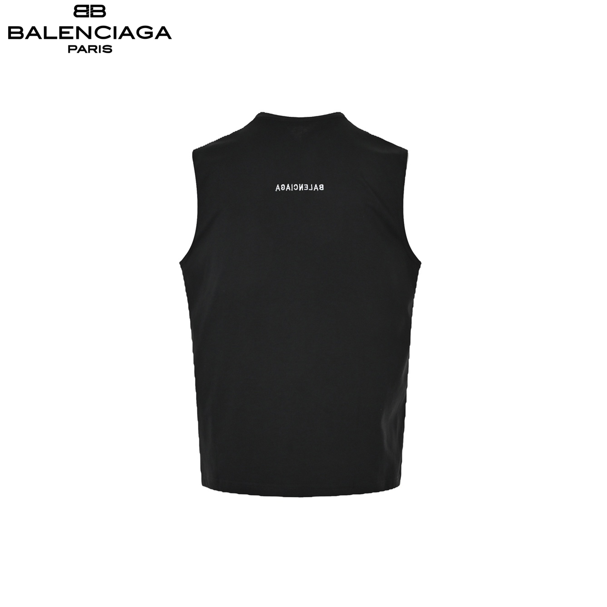 Balenciaga/巴黎世家 镜像反转做旧水洗磨破背心