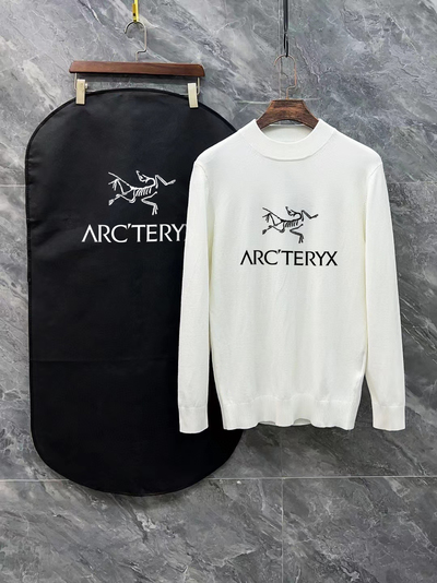 Arc’teryx Clothing Sweatshirts Black White Printing Unisex Women Wool Winter Collection