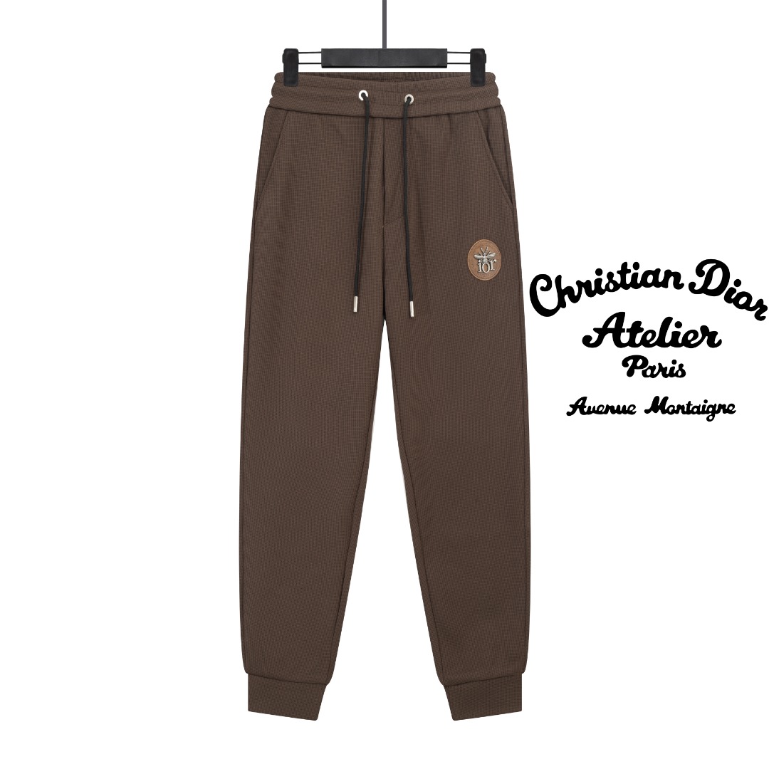 Dior Clothing Pants & Trousers Black Coffee Color Fall/Winter Collection Fashion Casual