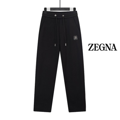 Zegna Clothing Pants & Trousers Black Grey Fall/Winter Collection Fashion Casual