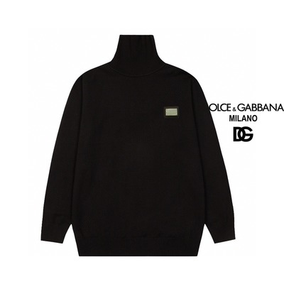Dolce & Gabbana Clothing Sweatshirts Replica AAA+ Designer Black White Wool Fall/Winter Collection