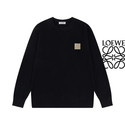 Loewe Flawless Clothing Sweatshirts Highest quality replica Black Brown Cotton Knitting Wool Casual