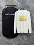 Dolce & Gabbana Clothing Sweatshirts Luxury 7 Star Replica Black White Printing Unisex Women Wool Winter Collection