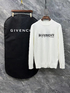 What best replica sellers Givenchy Clothing Sweatshirts Black White Printing Unisex Women Wool Winter Collection