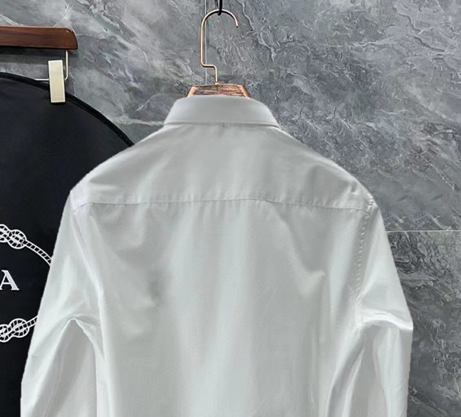 New High-Tech Bamboo Cotton Shirt: Classic Comfort and Style in Black and White - 图片 4