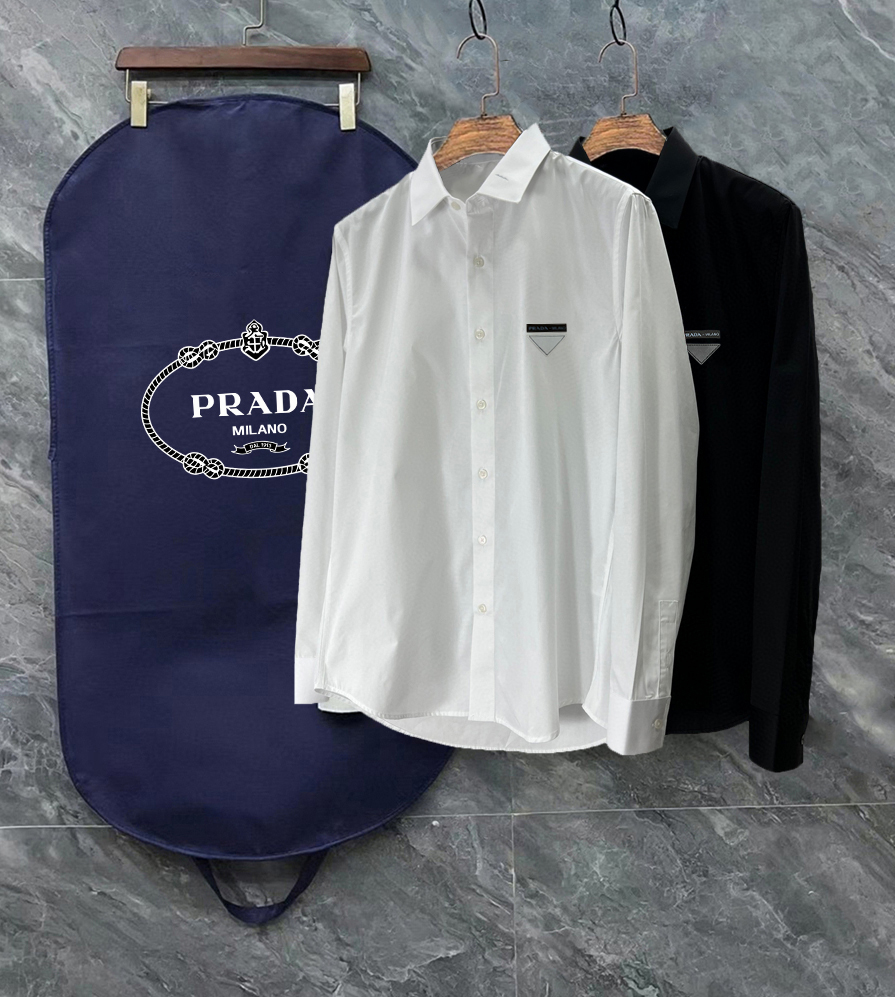 New High-Tech Bamboo Cotton Shirt: Classic Comfort and Style in Black and White - 图片 9