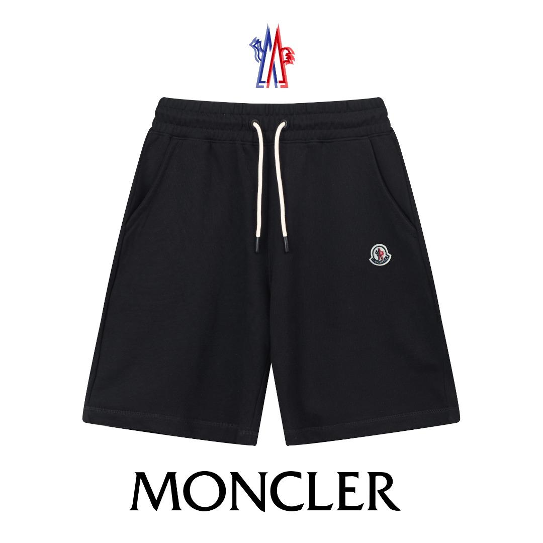 Moncler בגדים מכנסיים קצרים שחור אפור לבן הדפסה ניסקס