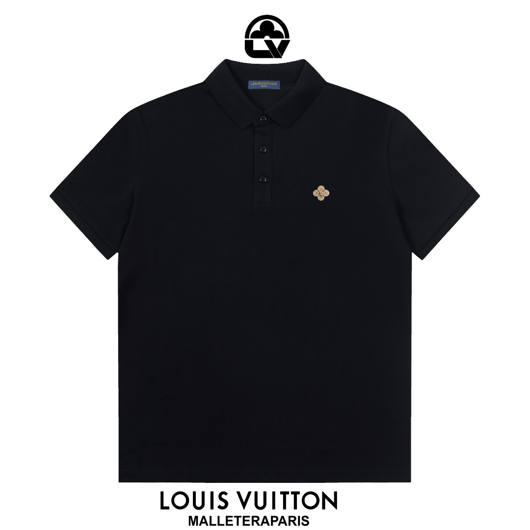Louis Vuitton Logo Polo: 1980s-inspired Upgrade with Custom Fabric and Comfort.