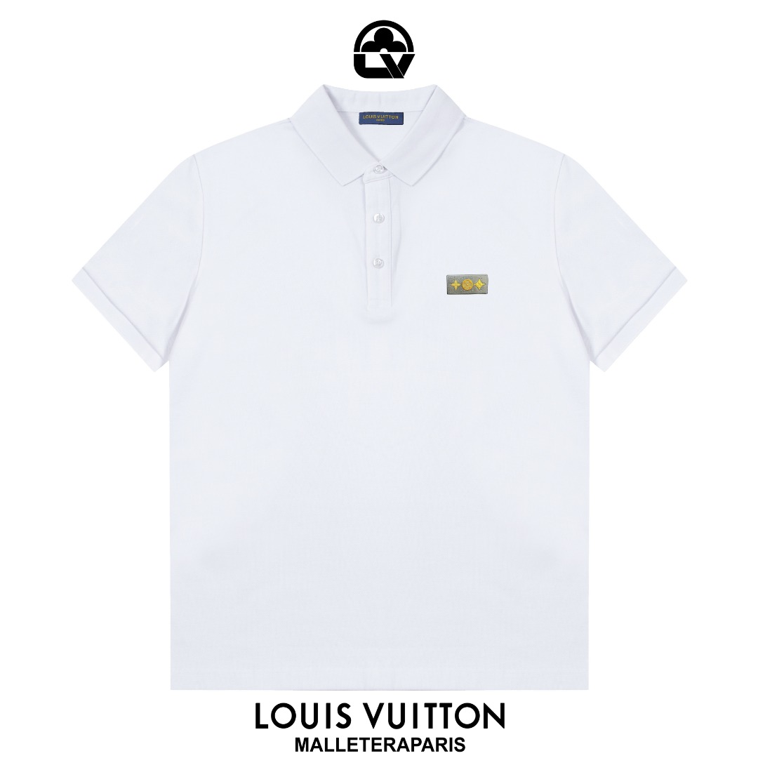 Louis Vuitton Logo Polo: 1980s-inspired Upgrade with Custom Fabric in Synchronized Spring and Summer Collection