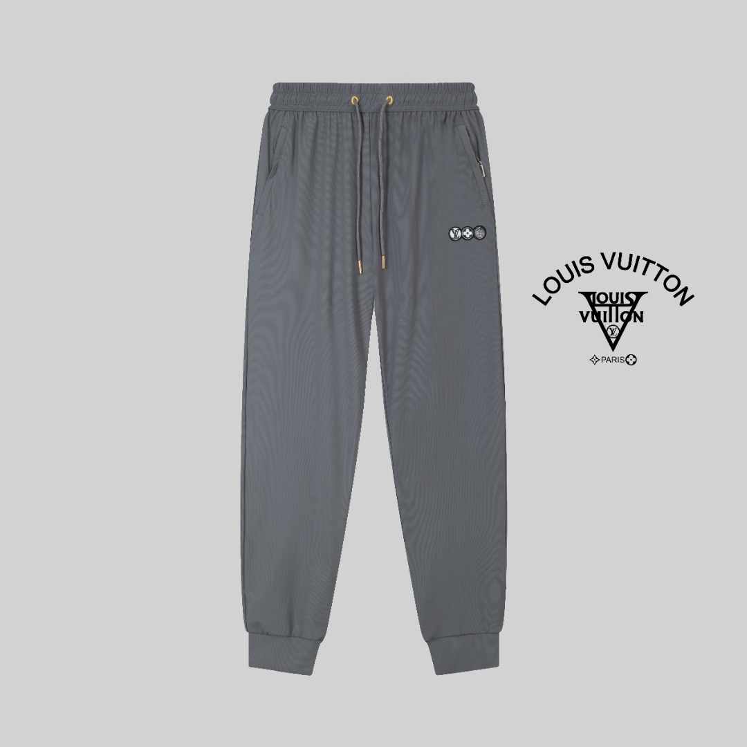 P115 LV Louis Vuitton Primavera/Verano Nuevo estilo Dos colores de alta calidad pantalones deportivos casuales de seda …