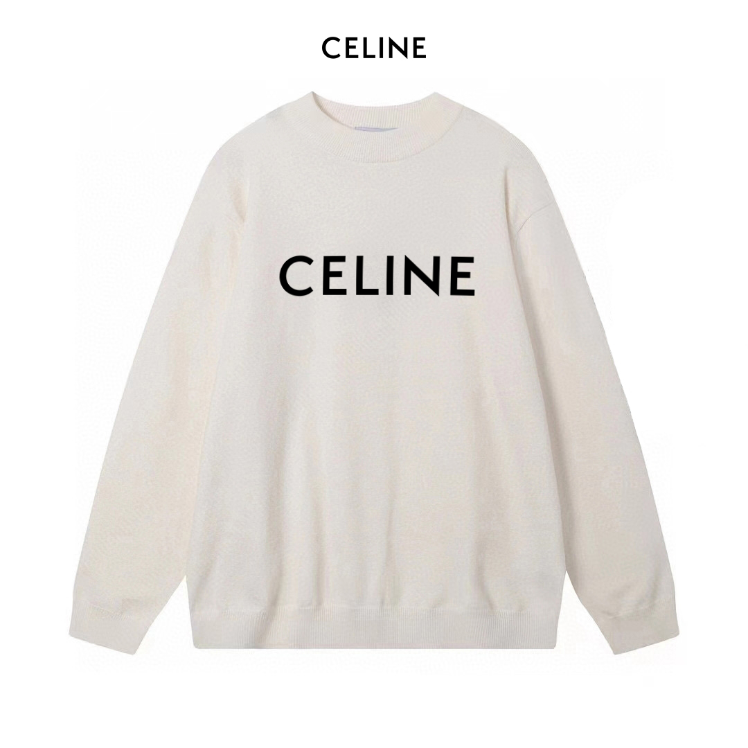 Celine Vêtements Sweatshirts Unisexe Femmes Laine