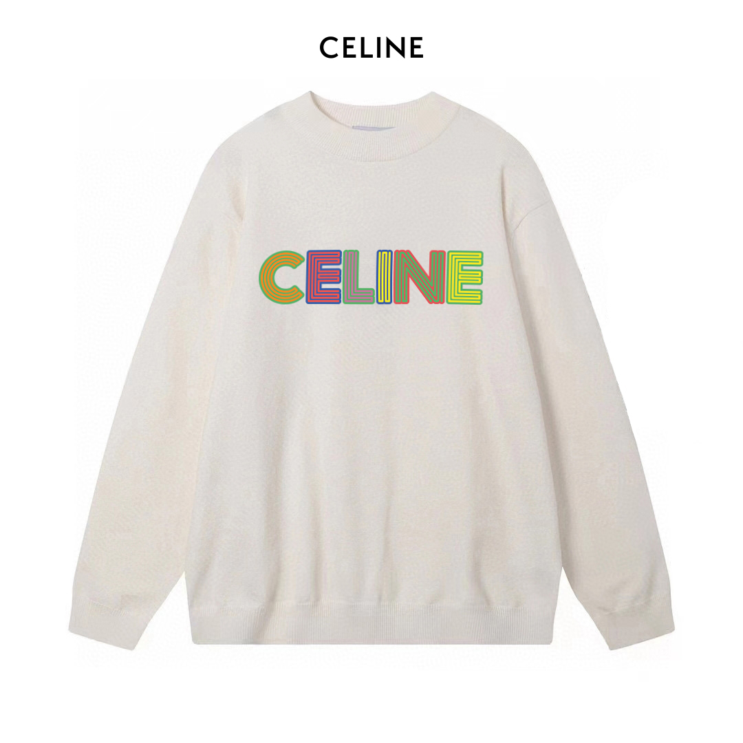 Celine Vêtements Sweatshirts Unisexe Femmes Laine