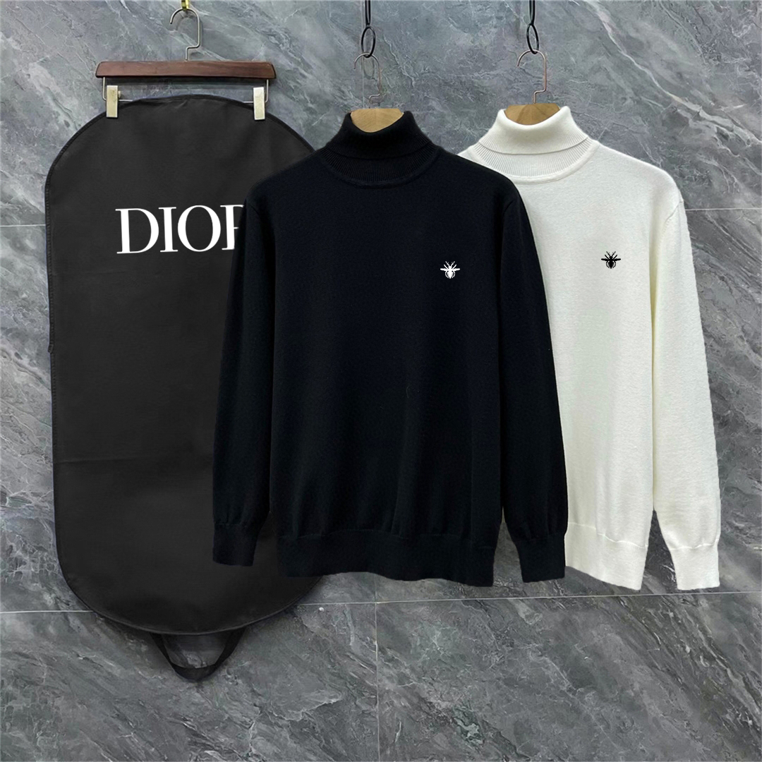 Luxury Embroidered Badges & High-Collar Sweaters by CJCR DIOR DIAU - 图片 8