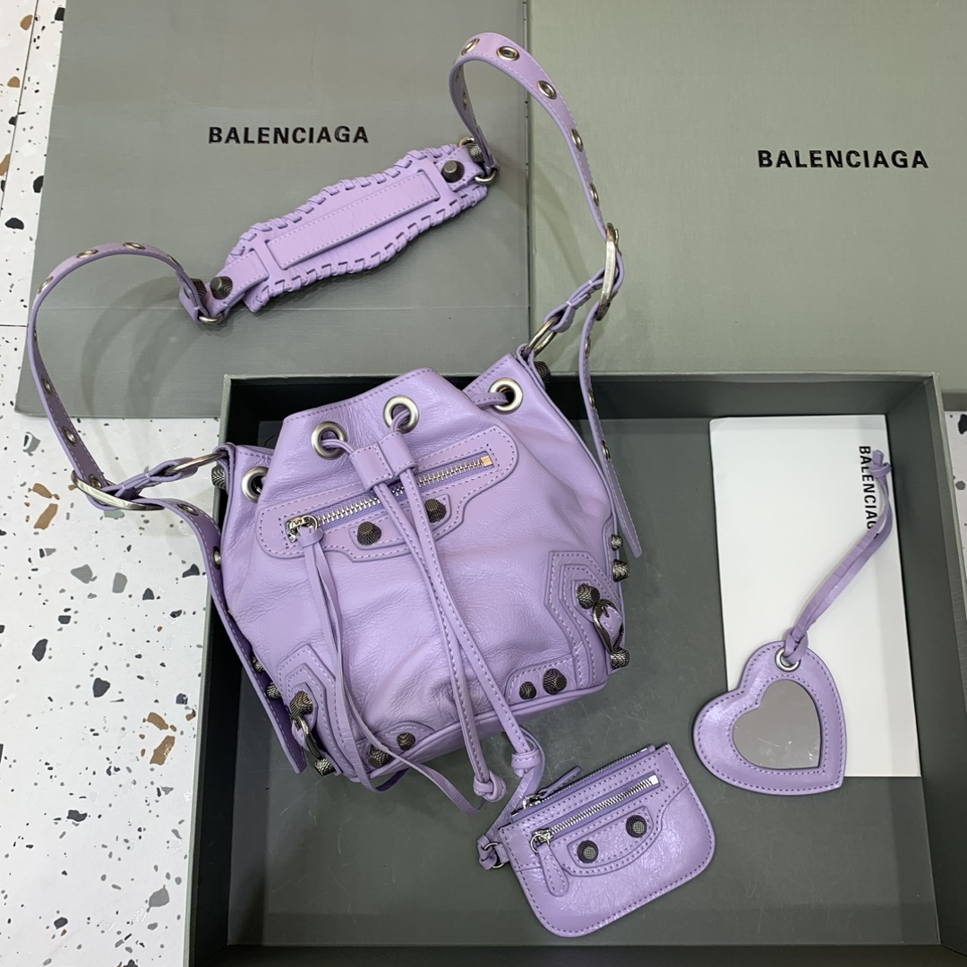 Balenciaga Tassen Emmer Tas Paars Motorfiets