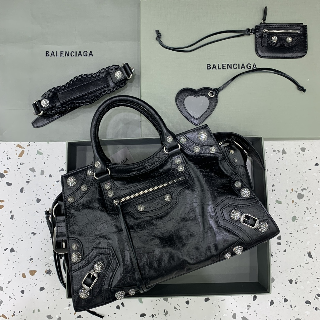 Balenciaga Tassen Schoudertas Zwart Motorfiets