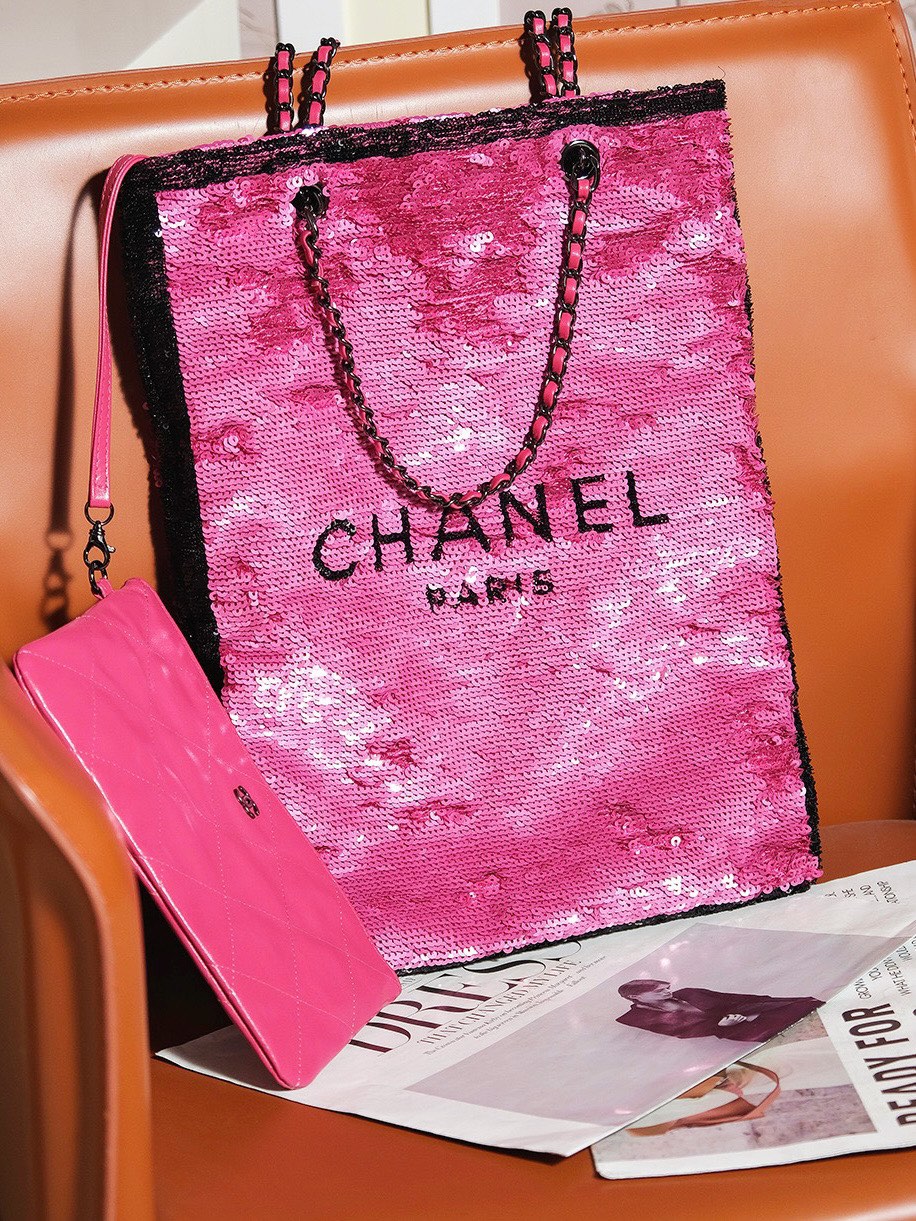 Chanel Tassen handtassen Tote Tas Lichtpaars Paars Wit