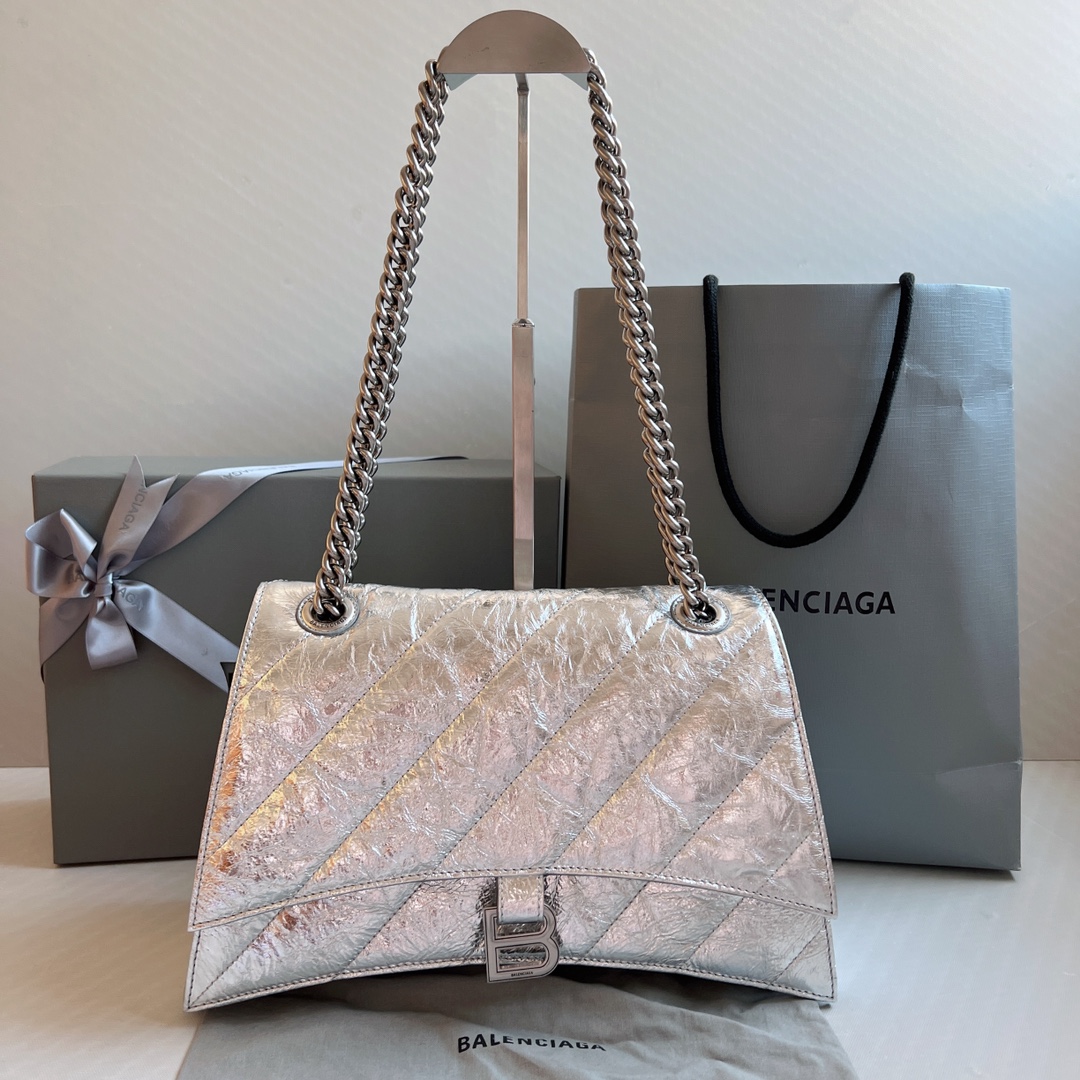 Balenciaga Tassen handtassen Schoudertas Designer High Replica
 Zilver Kalfsleer Koeienhuid Schapenvacht Herfst/winter collectie Kettingen