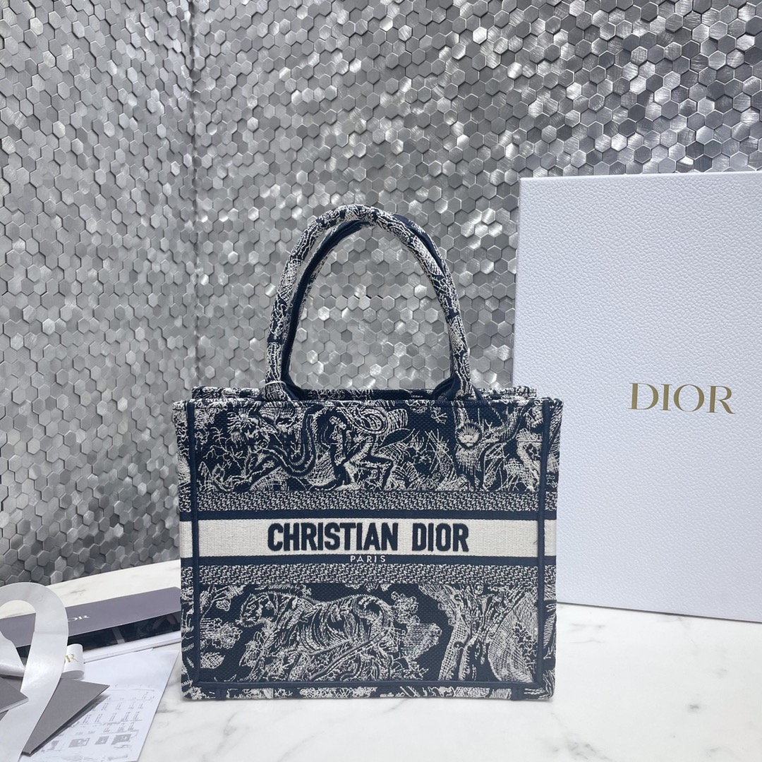 Dior Book Tote Tassen handtassen Tote Tas Blauw Borduurwerk