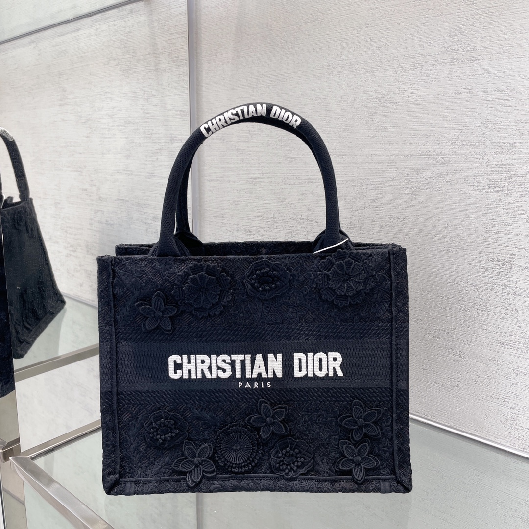 Dior Book Tote Tassen handtassen Tote Tas Borduurwerk Kant