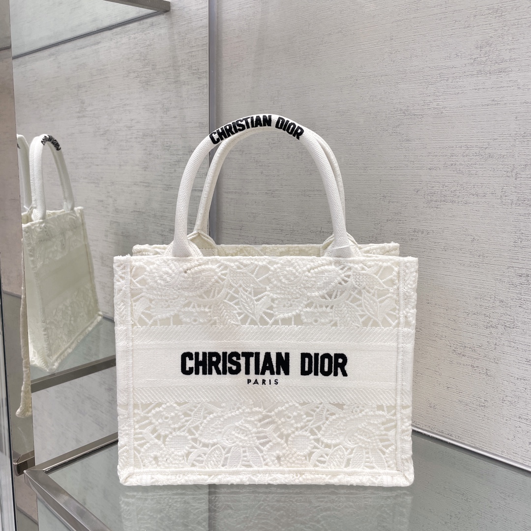 Dior Book Tote Tassen handtassen Tote Tas Borduurwerk Kant