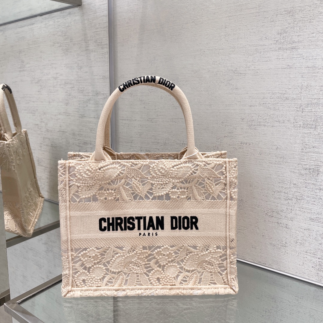 Dior Book Tote Tassen handtassen Tote Tas Borduurwerk Kant