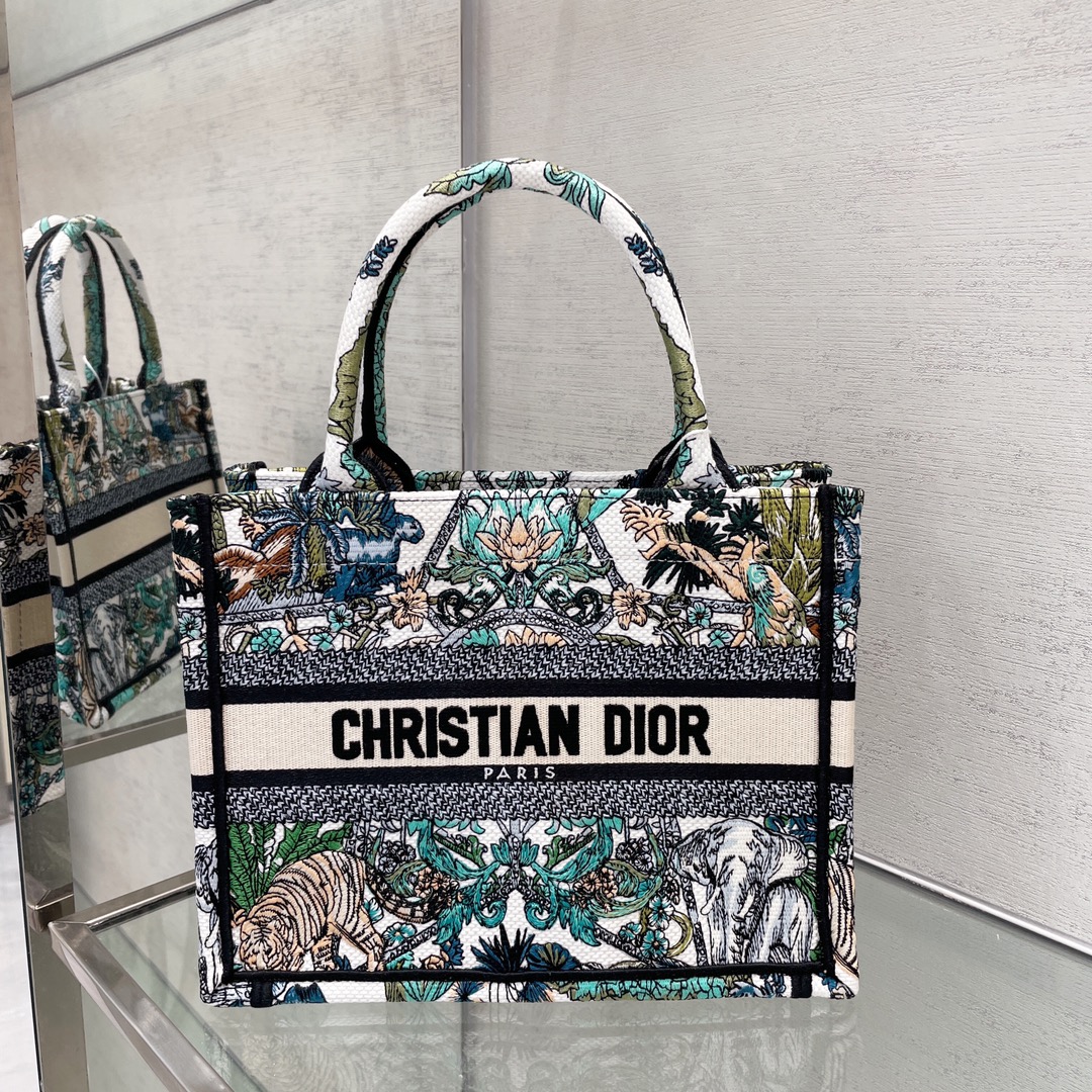 Dior Book Tote Tassen handtassen Tote Tas Wit Borduurwerk